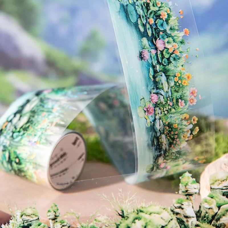 200cm/roll Shell Glow PET Tape Masking Tape DIY Handbook for Decorating Scrapbooks, Photo Frames, Greeting Cards, and Phone Case