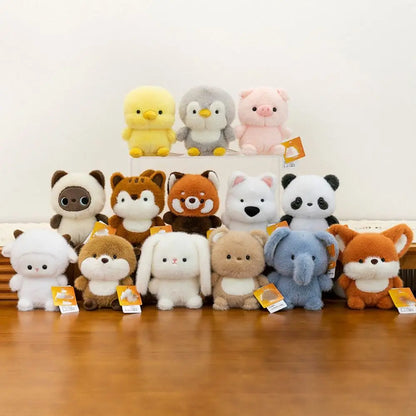 Cute 16cm Plush Companion Doll Capybara Elephant Stuffed Animal Pillow Super Soft Bear Animal Plush Toy Sleeping Gift