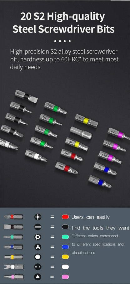 Ratchet Screwdriver Set Magnetic Hexagon Wrench Computer Repair Tools Car Bike Rapid Repair Tools Ket Multidirectional Vanadium