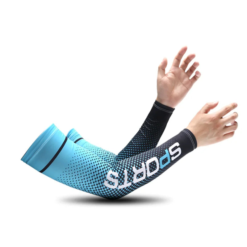 Ice Silk Arm Sleeves UV Protection Anti-Slip Sunscreen for Men & Women Cooling Summer Outdoor Sports Sleeve for Cycling