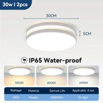 Waterproof Bathroom Lamp Ceiling Led Ceiling Lights 18W 30W 40W Round Led Ceiling Lamp For Kitchen Living Room Toilet Room 220V