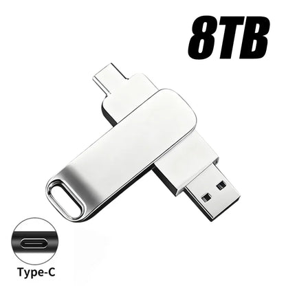64TB USB 3.2 Flash Drive Metal Ultra-Speed Pen Drive 16TB 8TB Waterproof Type-C USB PenDrive For Computer Storage Devices 2026