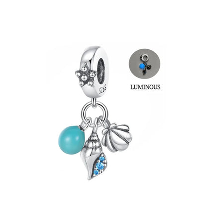 New 925 Silver Octopus crab Charm Bead Sea turtle starfish Seahorse dolphin Pendant Fit Original Bracelet Women DIY Jewelry Gift