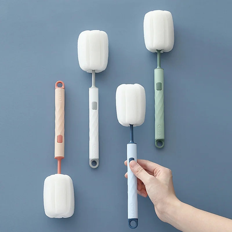 Sponge Cleaning Cup Brush Long Handle for Coffee Glasses Pot Milk Cup Mugs Wine Bottle Baby Bottle Kitchen Dish Washing by Uniqu