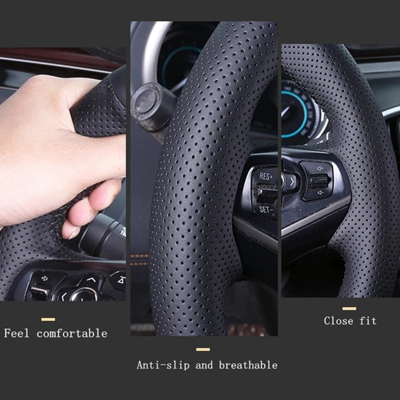 Customize DIY Microfiber Leather Car Steering Wheel Cover For Audi Q7 2012-2015 Q3 Q5 2013-2016 A4 (B8) 2014 2015 A6 (C7)