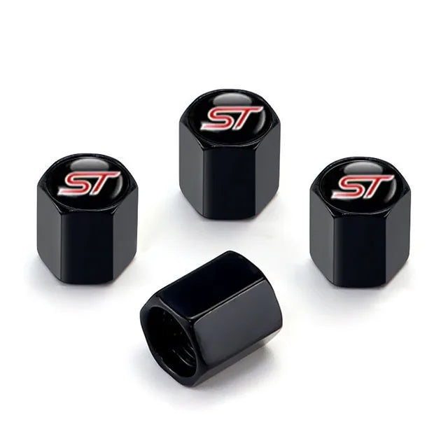 4Pcs/set High Quality Car Valve Caps Stem Case Covers For ST Line Accessories Wheel Valve Dust Caps Tyre Rim Stem Cover For Ford