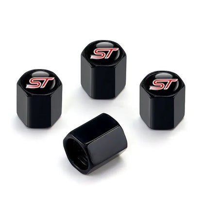 4Pcs/set High Quality Car Valve Caps Stem Case Covers For ST Line Accessories Wheel Valve Dust Caps Tyre Rim Stem Cover For Ford