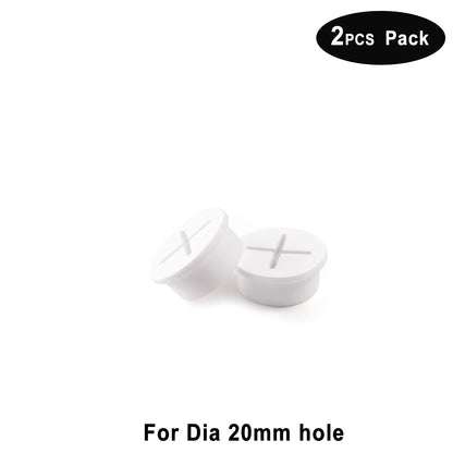 Desk Cord Grommet, Flexible Silicone Cable Hole Cover, Wire Organizer, Cable Pass Through, Round Gasket White