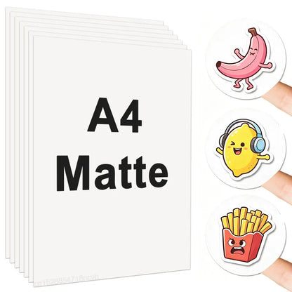 100% Transparent Printable Vinyl Sticker Paper A4 Vinyl Printing Paper for Inkjet Printer DIY Label Sticker Self Adhesive Paper