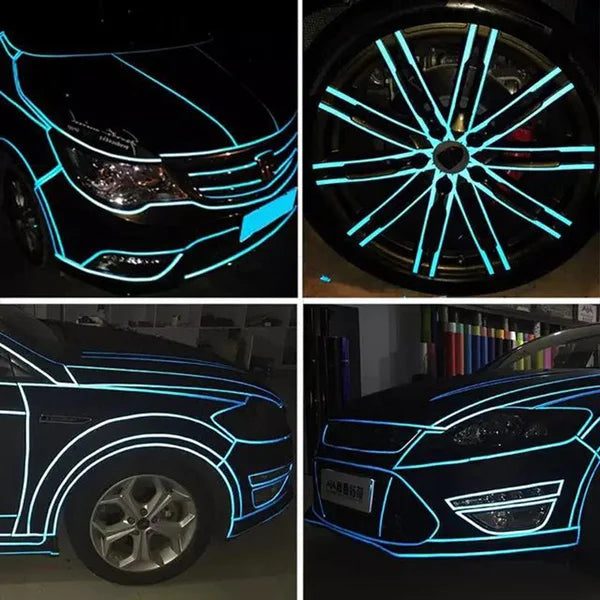 Safety Warning Stickers for Night Riding-Walking-Car-Helmet, Waterproof High Visibility Reflector Tape, Reflective Stickers, 1cmx8m