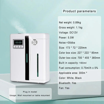 Professional Aroma Diffuser Electric Smell for Home Wall Mounted Fragrance Diffuser Automatic Spray Scent Air Machine For Hotel