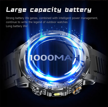 T-Rex 3 Military Grade 1000mAh Battery Smart Watch IP68 Waterproof GPS Bluetooth call AMOLED HD Men Sports 2025 New Smartwatch