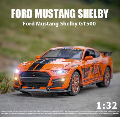 1:32 Ford Mustang Viper GT500 Supercar Alloy Diecast Model Decorative Trendy Ornaments Computer Desktop Ornaments Gift For Boys