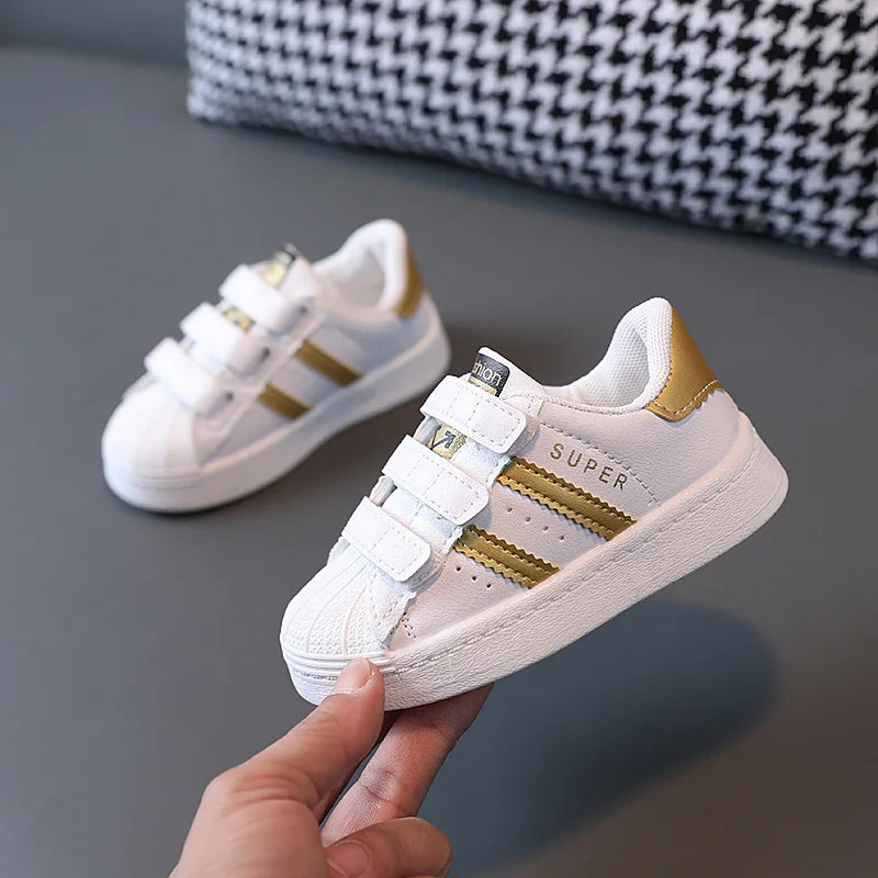 2026 Children's Sneakers Kids Fashion Design White Non-slip Casual Shoes Boys Girls Breathable Sneakers Toddler Outdoor Shoes