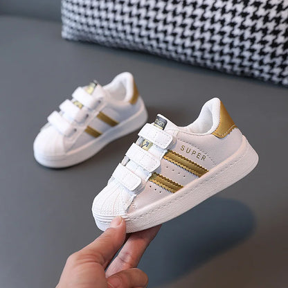 2026 Children's Sneakers Kids Fashion Design White Non-slip Casual Shoes Boys Girls Breathable Sneakers Toddler Outdoor Shoes