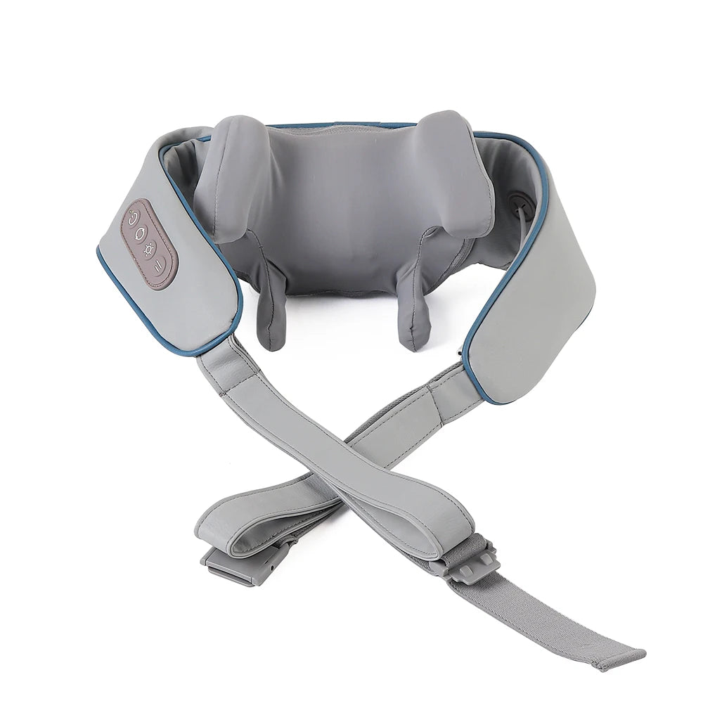Foreverlily 26W Brushless Motor Neck and Shoulder Massager, Wireless Shoulder and Back Kneading Massage Shawl, Neck Masajeador