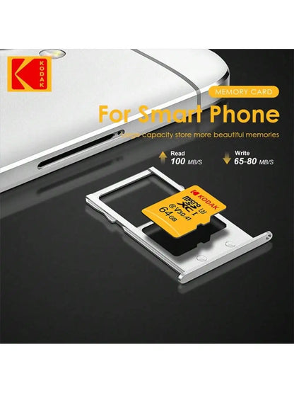 Kodak 32GB-256GB Micro SD Memory Card - High Speed Class 10 U3 UHS-I for Smartphones, Digital Cameras, Tablets and Drones