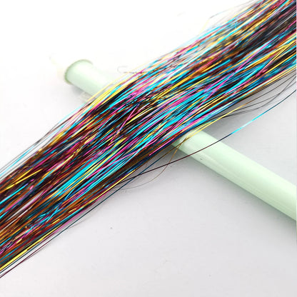 36/48Inch, Sparkle Hair Tinsel Rainbow Colored Strands, Girls Headwear, Hair Laser, False Hair Extensions, Decor Glitter