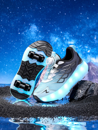 Children's and Teenage Roller Skates - Fashionable Upgraded Edition with Enhanced Stability - Detachable Dual-Use Sports Shoe