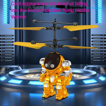 Intelligent Sensing Aircraft Mech Warrior Flying Robot Luminous Suspension Gesture Sensing Flying Ball