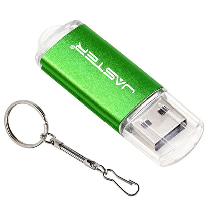 JASTER High-speed USB 2.0 Flash Drive Mini Plastic Pendrive 128MB 4GB 16GB 32GB 64GB 128GB with Keychain Memory Stick Pen Drive
