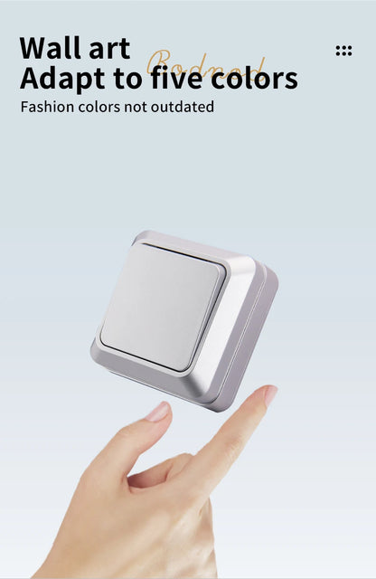Silvery Wall Surface Button, Light Switch, EU Spray Paint Plastic Outdoor 1 Gang 1 Way, Wall Exterior Rocker On/Off  Switch, WESA