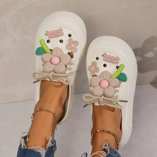 Summer Women Slippers, Cute Decoration Platform Sandals, Casual Outdoor Clogs, Beach Sandal, Non-slip Slides, Indoor Home Shoes 35-42
