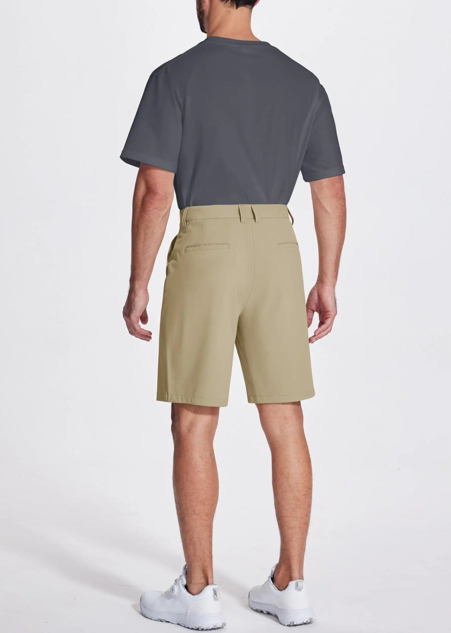 Golf Quick Dry Shorts, Men Stretch Lightweight Dress, Work Casual Shorts with 4 Pockets, Flat Front Hiking Shorts, TACVASEN