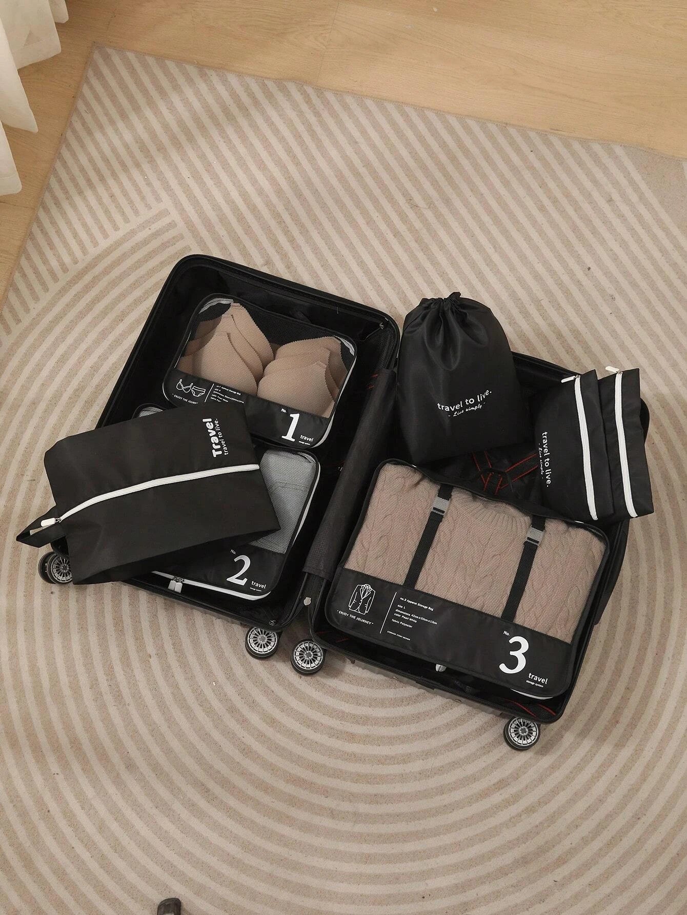 11 PCS/Set Travel Storage Bag Clothes Organizer Bags Luggage Suitcase Organizer Waterproof Wash Bag Clothes Storage Ziplock Bag