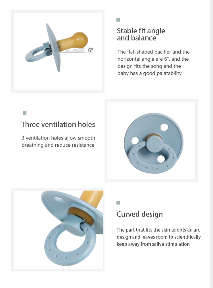 Silicone Baby Pacifier, Food Grade Silicone, Newborn Soother Solid Color Dummies Silicone Nipple For Bebe, 2PCS, Modabebe