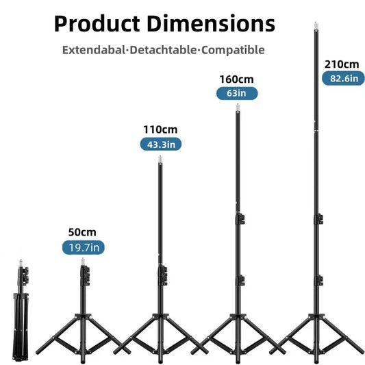 Heavy Duty Metal Alloy Light Stand Tripod for Photo Studio Softbox, Video Flash Reflector Stand, Lighting Background Stand