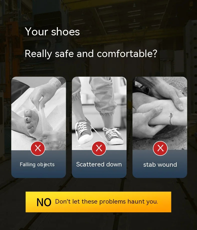 Rotating Button Safety Shoes, Men Work Sneakers, Indestructible Shoes, Puncture-Proof Protective Shoes, Work Boots, Tactical Boots
