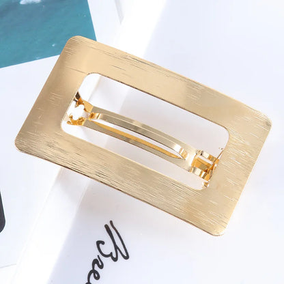 Metal Hair Clips Claw For Women Geometric Hairpin Barrettes Vintage Gold Silver Hairgrips Girls Ponytail Holder Hair Accessories