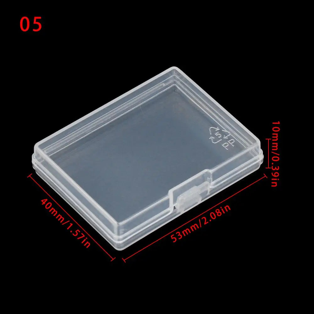 Various Shapes Plastic Transparent Storage Box, Small Items Sundries Organizer Case, Jewelry Earrings Rings Beads Container Tools