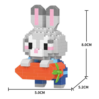 Cartoon Cool Rice Building Blocks Animal Dolls Educational Assembled Toys Ornaments Small Particles Children's Birthday Gifts