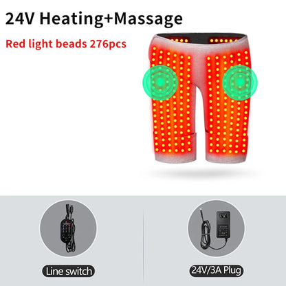 Red Light Therapy Hip Massager - 3-Gear Heat & Vibration, For Recovery & Warmth, Relieves Muscle Stiffness, For Recovery & Daily Care