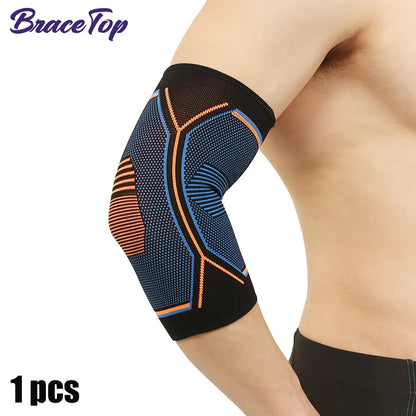 BraceTop Codo Brace Compresión Soporte Manga para Codo de Tenista, Correa para Tendinitis, Codo de Epicondilitis, Artritis, Levantamiento de Pesas