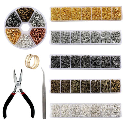 A Set Jewelry Findings Tool Set Open Jump Rings, Jewelry Pliers, Lobster Clasps Hooks, Jewelry Tweezers Jewelry Making Supplies