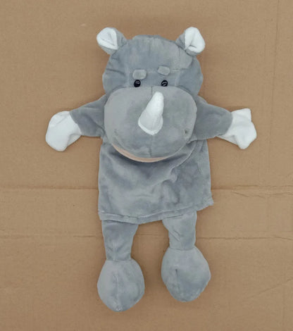 Cartoon Animal Hand Puppet Parent-child Game Doll, 35cm, Stuffed Gaming Doll, Lion Elephant Pig Appease Toys, Birthday Gifts For Children