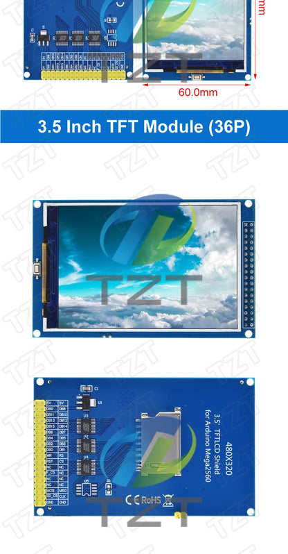 TFT Display, 0.96/1.3/1.44/1.8/2.4/2.8/3.5 Inch TFT Full Color Screen LCD Module, ST7735 ILI9341 Driver Interface SPI for Arduino