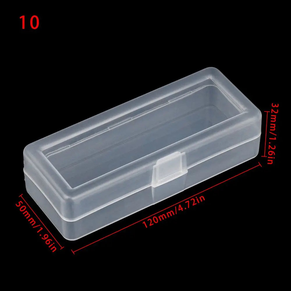 Various Shapes Plastic Transparent Storage Box, Small Items Sundries Organizer Case, Jewelry Earrings Rings Beads Container Tools