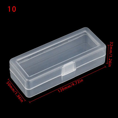 Various Shapes Plastic Transparent Storage Box, Small Items Sundries Organizer Case, Jewelry Earrings Rings Beads Container Tools