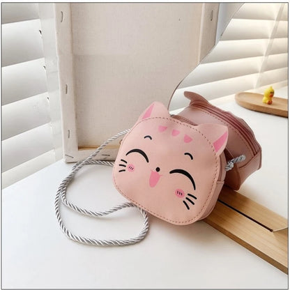 Cartoon Kids Bag, Fashion Cute Cat Crossbody Bag, Coin Wallet Lovely Hand Bags for Boys and Girls, Mini Shoulder Bags