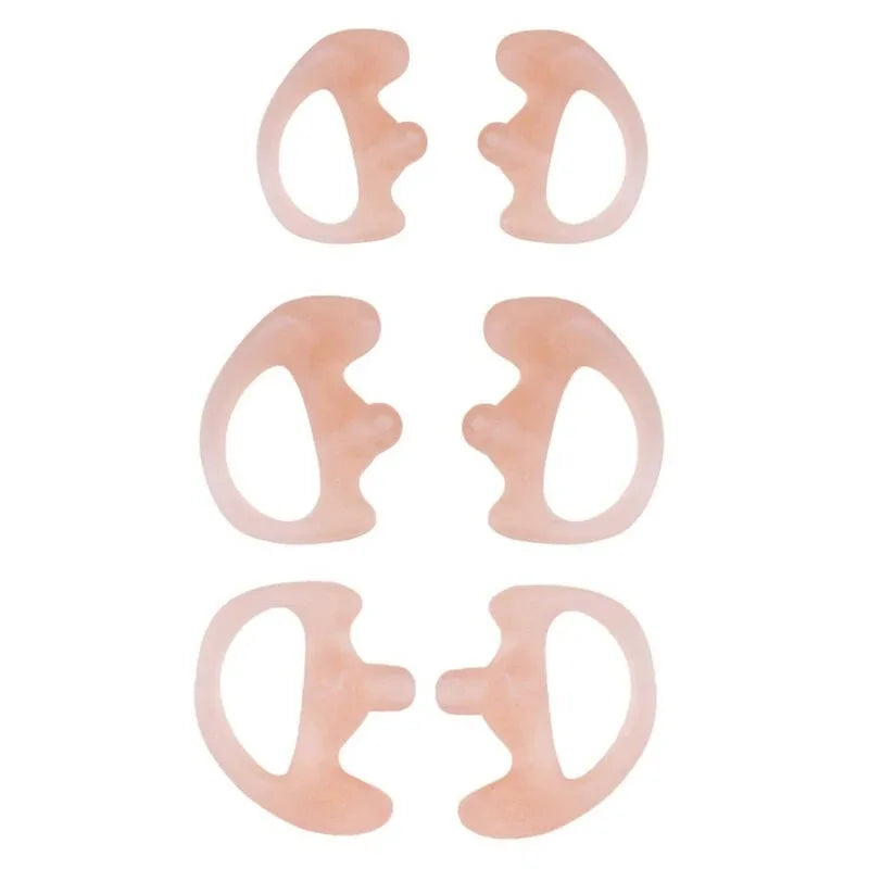 2Pcs Ear Molds Soft 2-Way Radio Earmold Replacing Earpiece Insert for Acoustic Coil Tube audio kits Headphone Accessories