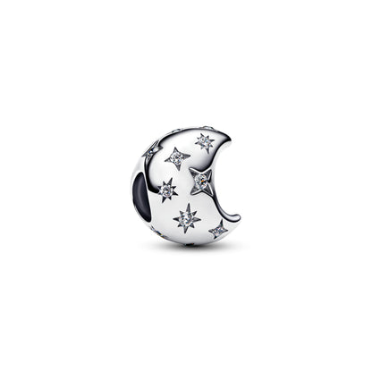 New Fashion 925 Sterling Silver Romantic Starry Sky Moon Sun Stars Pendant Fit Original Charms Bracelet Women Jewelry Gift