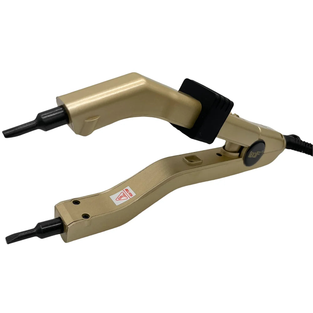 Loof golden Heat Hair Connector, Temperature Controllable Heat Iron Hair Extension Tools Kit
