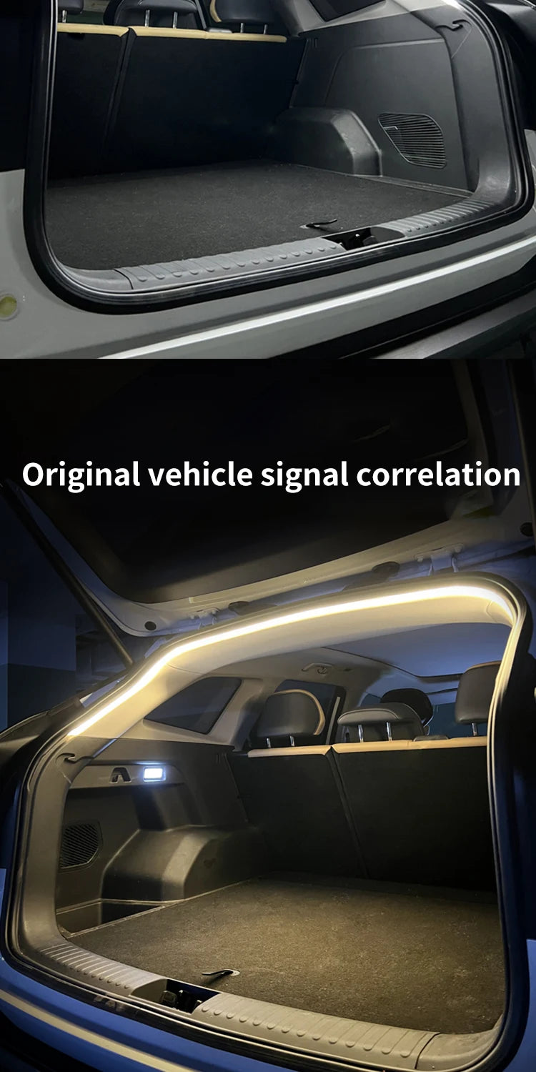 12V DIY environment light strip, car trunk LED light strip, high brightness, used for interior decoration of vehicles, tailgate
