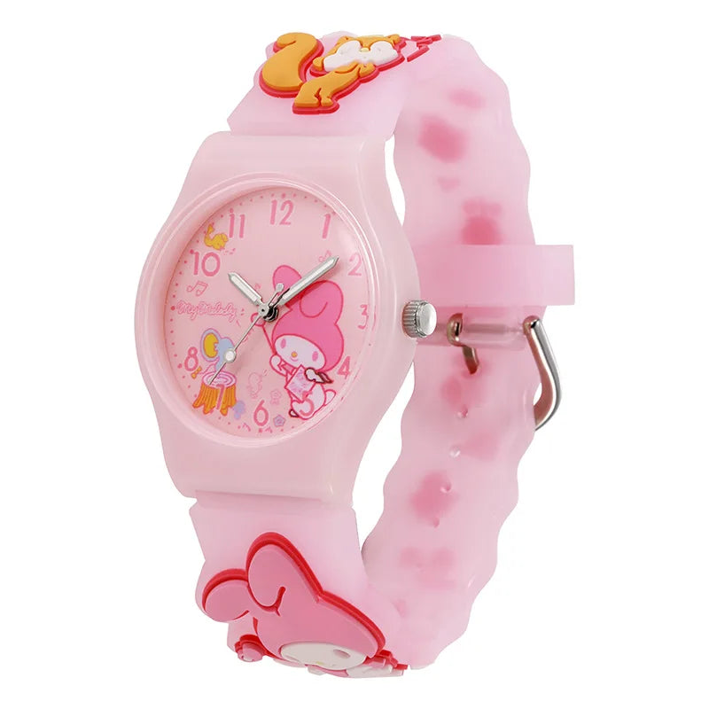 Cute 3D Hello Kitty Watches for Girls Cartoon Pattern Kuromi Waterproof Quartz Children Watch Wrist Clock Kids Gift reloj nina