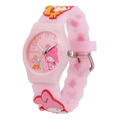 Cute 3D Hello Kitty Watches for Girls Cartoon Pattern Kuromi Waterproof Quartz Children Watch Wrist Clock Kids Gift reloj nina