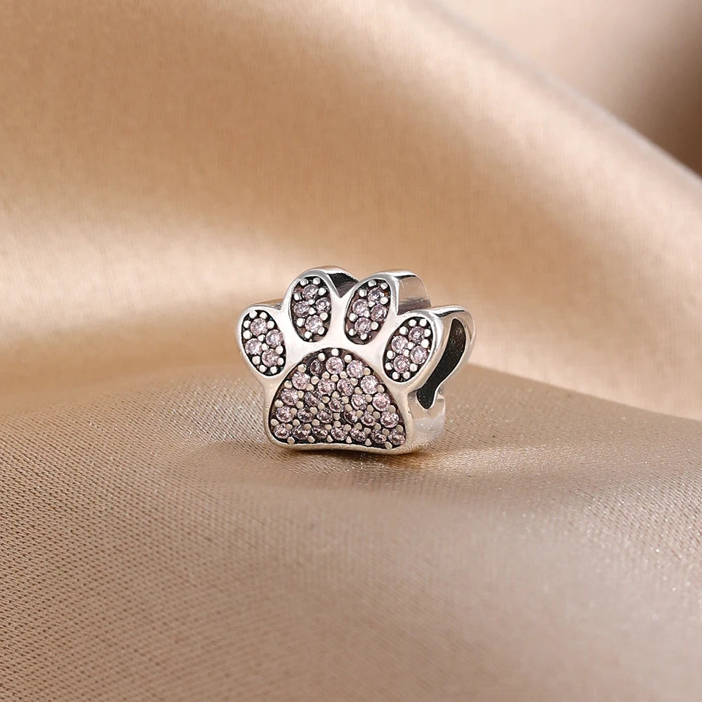 Hot selling 925 Silver Cake Cup Dog Claw Gift Box Pendant Beads, Fit DIY Women's Jewelry Accessories with European Bracelets